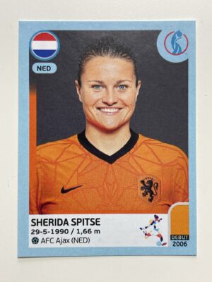 Sherida Spitse Netherlands Base Panini Womens Euro 2022 Stickers Collection