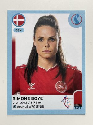Simone Boye Denmark Base Panini Womens Euro 2022 Stickers Collection