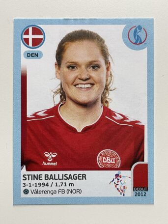 Stine Ballisager Denmark Base Panini Womens Euro 2022 Stickers Collection