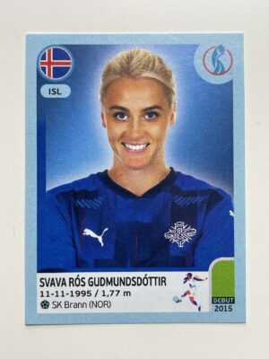 Svava Ros Gudmundsdottir Iceland Base Panini Womens Euro 2022 Stickers Collection