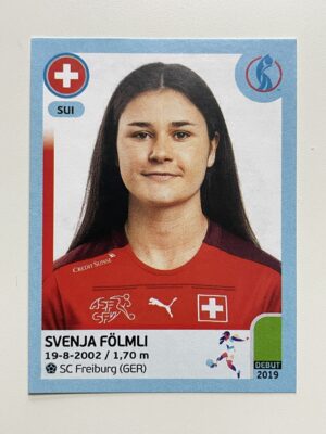 Svenja Folmli Switzerland Base Panini Womens Euro 2022 Stickers Collection