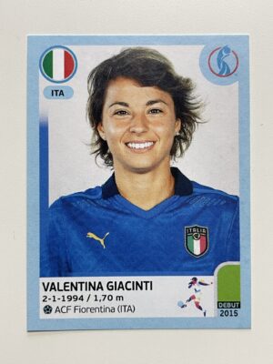 Valentina Giacinti Italy Base Panini Womens Euro 2022 Stickers Collection