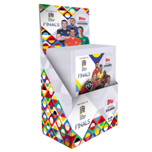 Full box of 50 packs Topps Road to UEFA Nations League 2022 Sticker Collection Finals