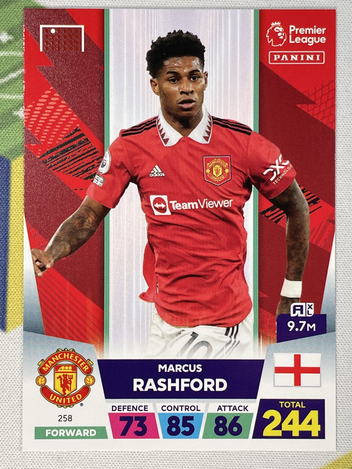 Marcus Rashford Manchester United Panini Premier League Adrenalyn XL 2023 Card 