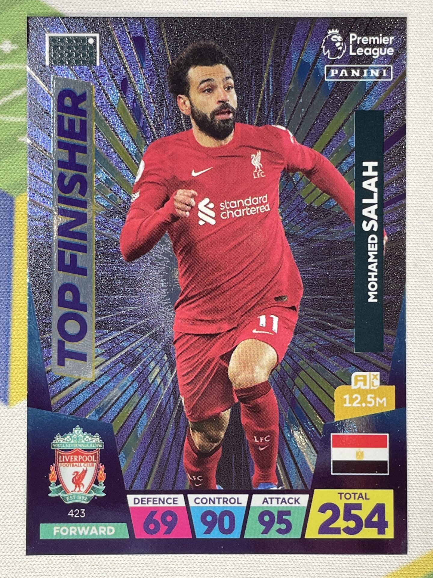 423 Mohamed Salah Liverpool Top Finisher Panini Premier League