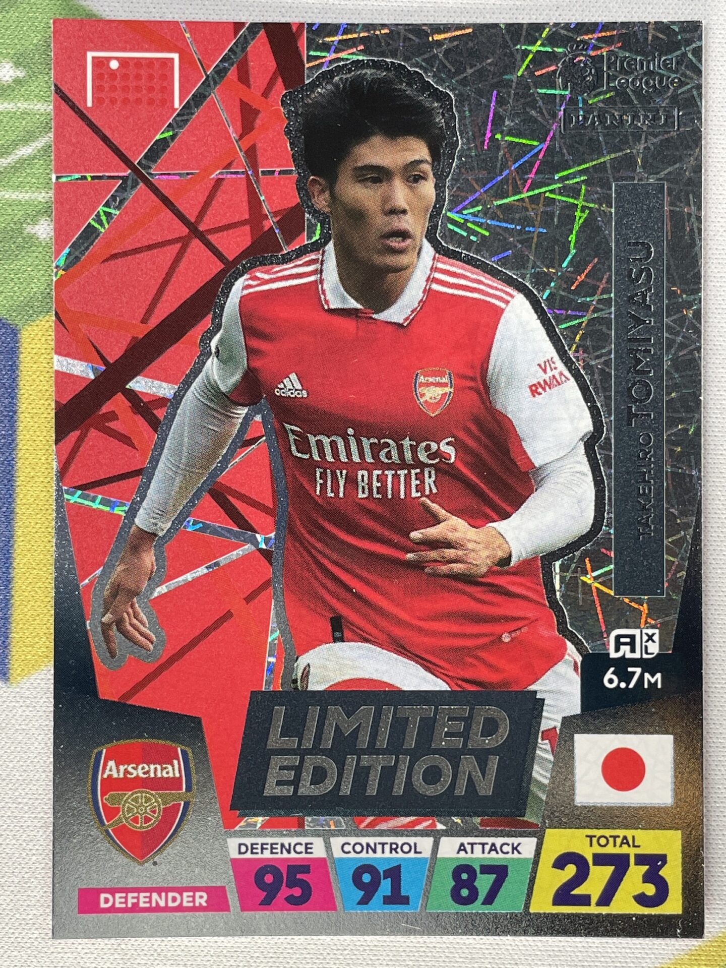 Takehiro Tomiyasu Arsenal Limited Edition Panini Premier League ...