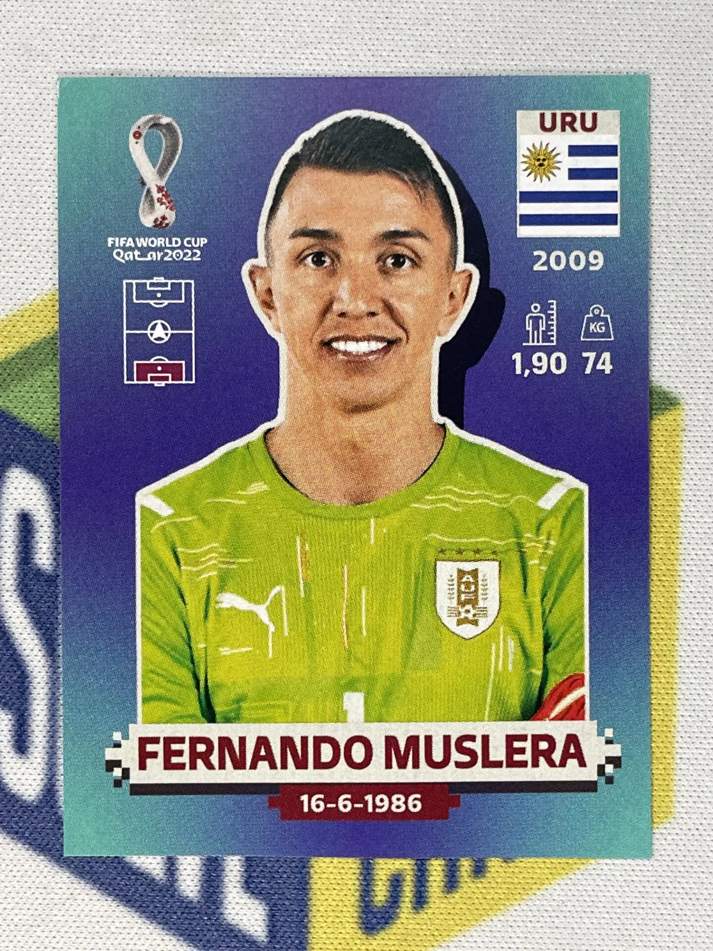 Fernando Muslera's iconic Uruguay kit