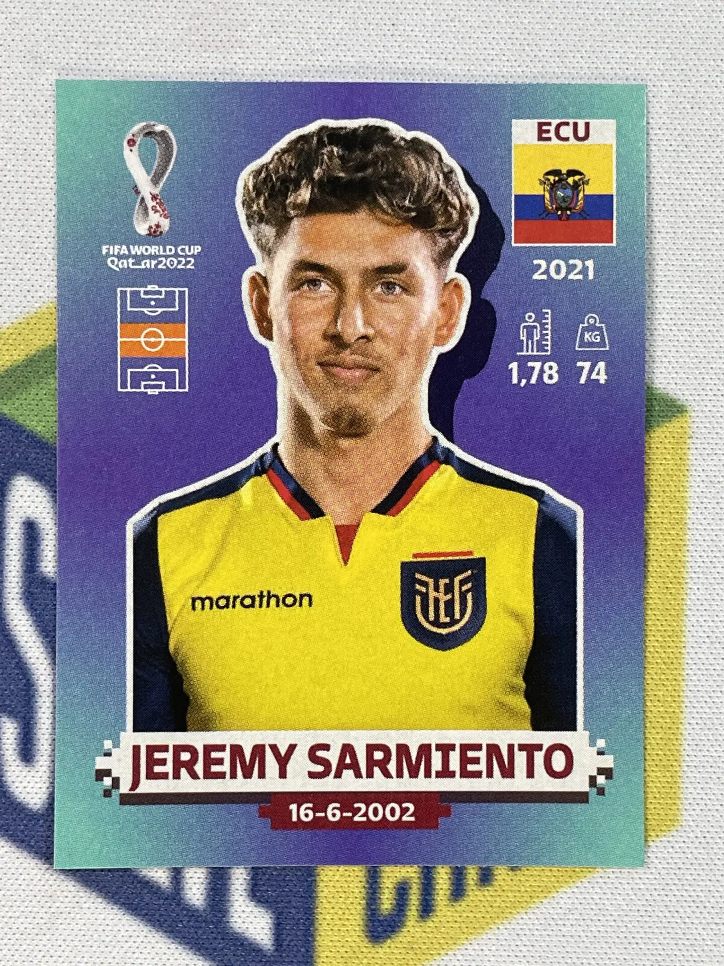 ECU15 Jeremy Sarmiento (Ecuador) Panini World Cup 2022 Sticker - Solve  Collectibles
