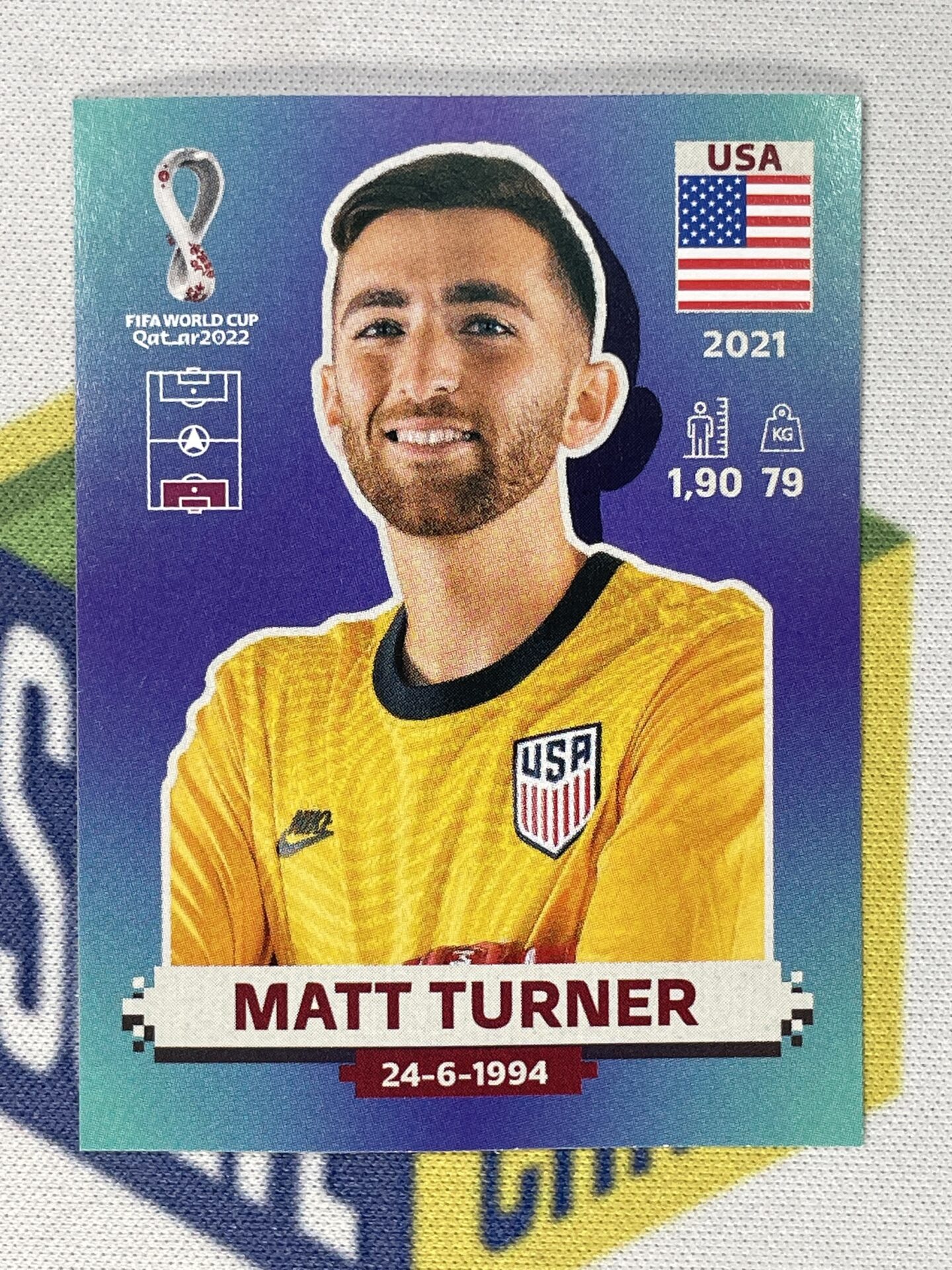 USA3 Matt Turner (United States) Panini World Cup 2022 Sticker