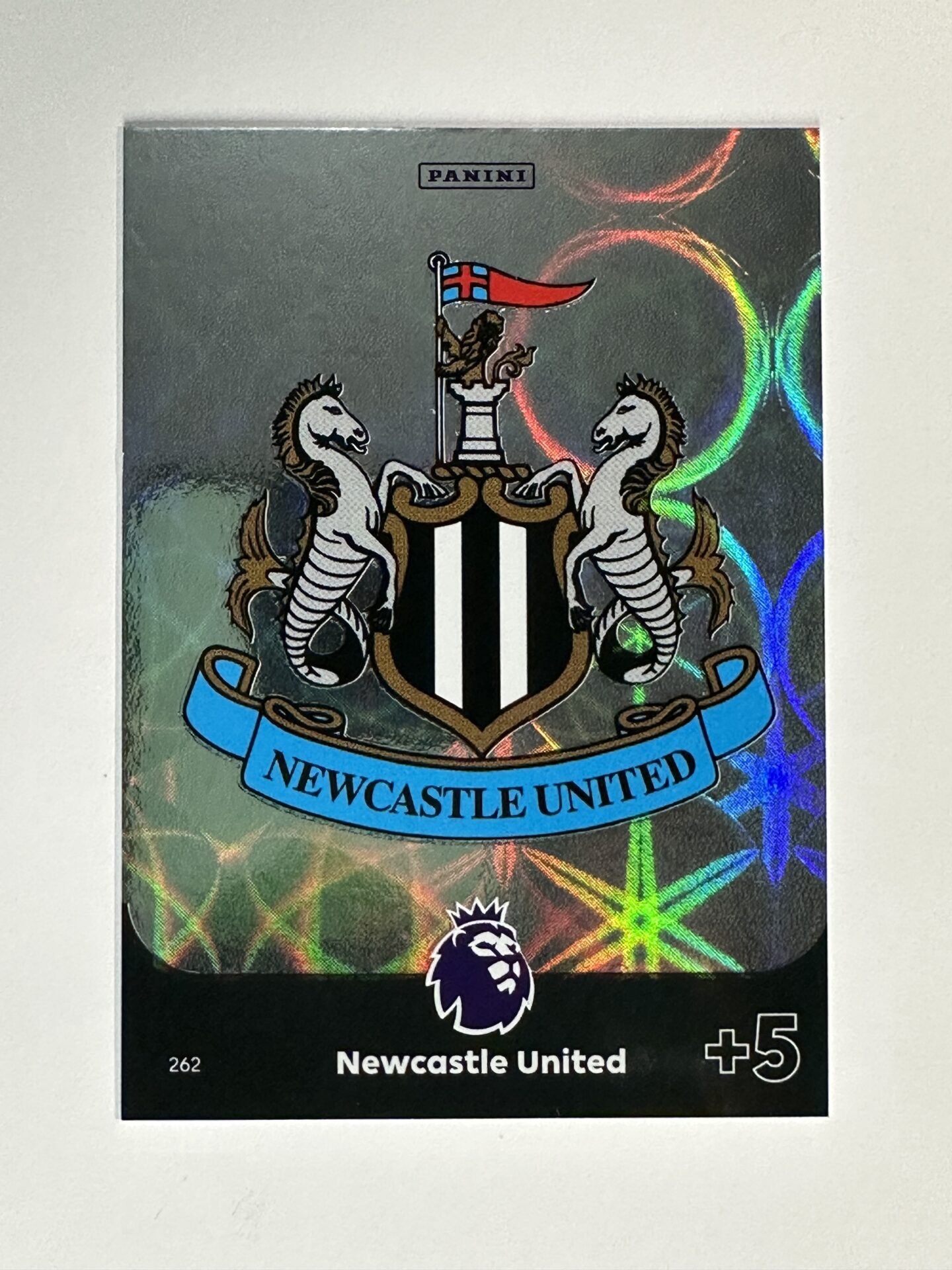 262 Club Crest Newcastle Base Panini Premier League Adrenalyn XL 2024 Card  - Solve Collectibles